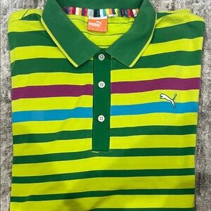 Puma Multicolor Striped Polo Shirt